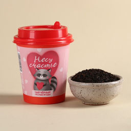 Чай чёрный в бумажном стакане Несу счастье, вкус: лесные ягоды, 20 г.