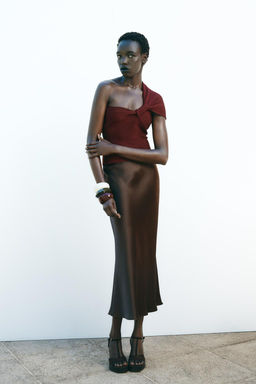 SATIN MIDI SKIRT - Zara фото 2