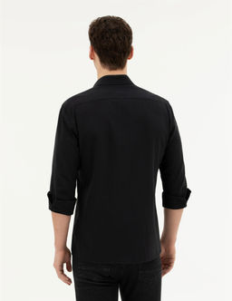 Siyah Slim Fit Uzun Kollu G_mlek - Pierre cardin фото 5