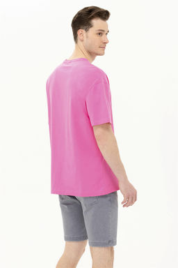 U. S. Polo Assn Мужская розовая футболка оверсайз с круглым вырезом - U.s. polo assn фото 12