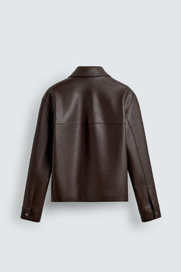 LEATHER EFFECT JACKET - Zara фото 9
