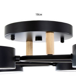 Люстра «Алмо» 6х LED 144 Вт 3000-6000К черный 80×58×21 см BayerLux