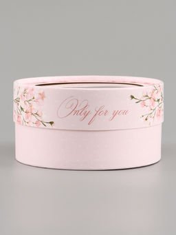 Коробка подарочная с окном Only for you, 12×12×5 см, круглая