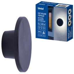 ULU-P35R-6W/3000K+4000K+6500K/D12 IP65 BLACK Светильник светодиодный уличный. Архитектурный накладной. С переключателем цвета свечения. Теплый(3000K)/Белый(4000K)/Дневной(6500K). Диаметр 12 см. Корпус черный. TM Uniel