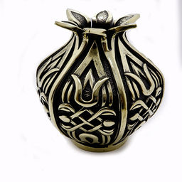 Ваза с цветочным орнаментом Гранат из бронзы 7см