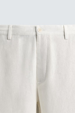 PANTAL?N RELAXED FIT VISCOSA - C??AMO / Blanco roto - Zara фото 8