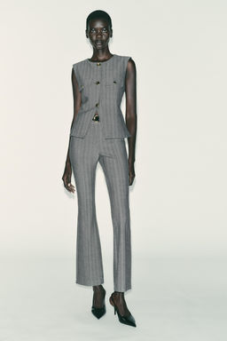 HERRINGBONE FLARED WAISTCOAT