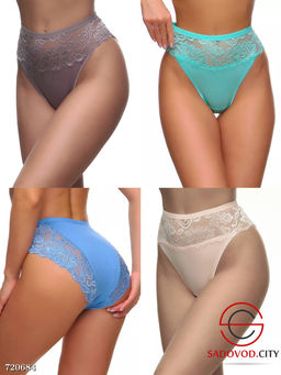 Трусики женские кружевные, 5 шт