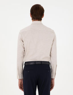 Bej Slim Fit Uzun Kollu G_mlek - Pierre cardin фото 5