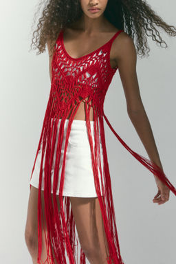 Top en punto calado con flecos - H&m фото 3