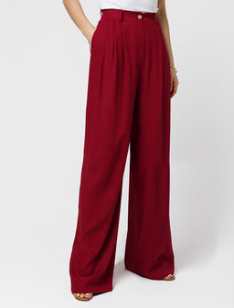 VILATTE / Свободные брюки изо льна с вискозой