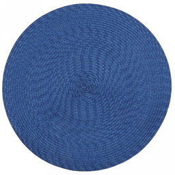 Салфетка под горячее (термосалфетка) Круглая д38см, ПВХ, цвет - синий (Китай)