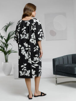 VERY NEAT _ ЕВТ 5063/черный,гардения платье жен