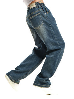 Джинсы для девочек прямого кроя 33-69031 синий - Mini maxi фото 8