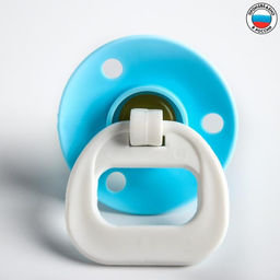 Соска-пустышка латексная классическая Пуговка с кольцом, от 0 мес., цвета МИКС