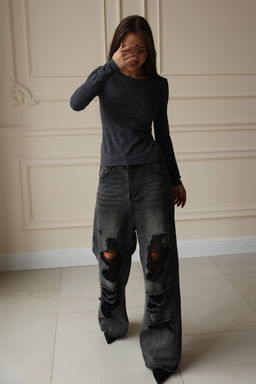 Лонгслив облегающий повседневный skims