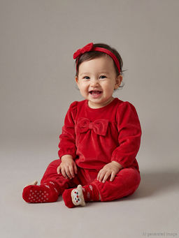 Fiyonk Detayl? K?z Bebek Tulum