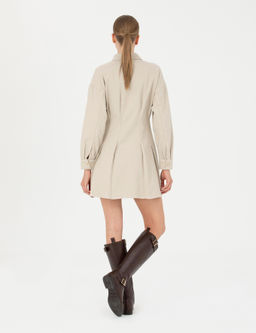 Bej A Kesim Dokuma Elbise - Pierre cardin фото 5