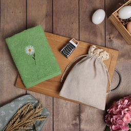 Набор кухонный «Этель» Chamomile, полотенце 30×60 см, тёрка 7.7×3.7 см