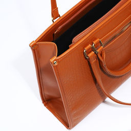 Сумка-тоут на молнии, цвет коричневый - Simaland фото 5