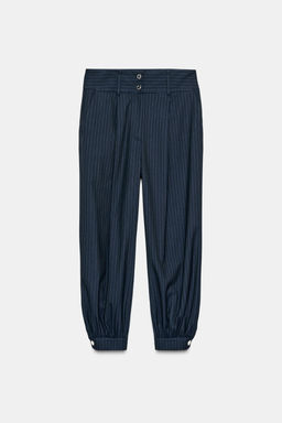 PINSTRIPED BALLOON TROUSERS - Zara фото 7