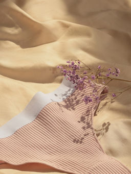 Трусы женские бразильяно MINAKU рубчик, набор 3 шт., размер 40-42, белые, бежевые, чёрные