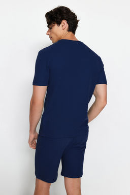 TRENDYOL MAN Mavi Regular Fit Waffle Sortlu Pijama Tak?m? TMNSS23PT00032 - Trendyolmilla фото 42