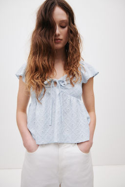 Blusa en punto pointelle - H&m фото 6