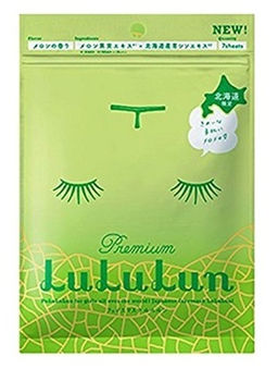 Lululun 7 шт Маска для лица увлажняющаяи повышающая упругость Дыня с о.Хоккайдо