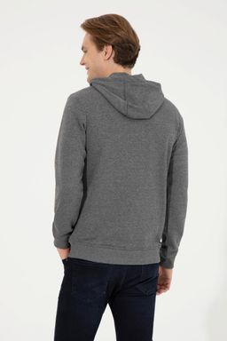 Свитшот мужской U. S. Polo Assn антрацитовый меланж из хлопка - U.s. polo assn фото 5