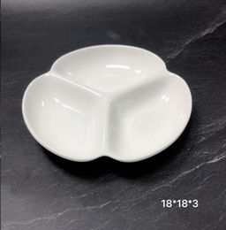 Блюдо менажница 3 секции 18 см / WS-457 /уп 40/