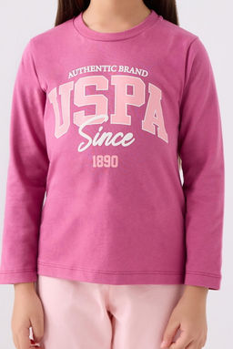 Фиолетовый пижамный комплект для девочки - U.s. polo assn фото 5