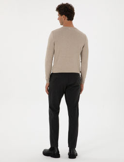 Antrasit Slim Fit Flanel Dokulu Kuma_ Pantolon - Pierre cardin фото 4