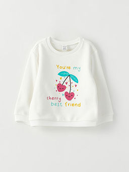 Bisiklet Yaka Uzun Kollu Bask?l? K?z Bebek Sweatshirt 2li - Waikiki фото 2