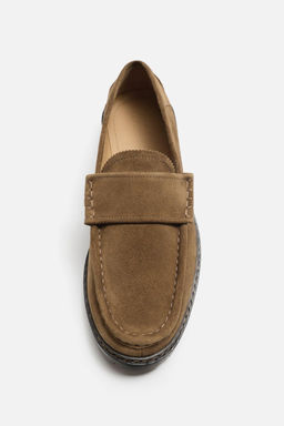 LEATHER PENNY LOAFERS - Zara фото 7