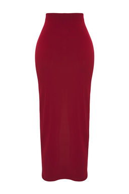 Bordo Dokuma Maxi Plaj Etek TBESS23ET00021