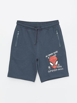 Beli Lastikli Spiderman Bask?l? Erkek ?ocuk ?ort