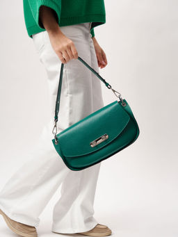 Кожаная сумка Azaro 30645 зеленый изумруд