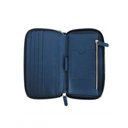 Портмоне/клатч муж Croco ПР-1303 натуральная кожа 2 отд, 8 карм, синий бергамо (47) 265063  фото 3