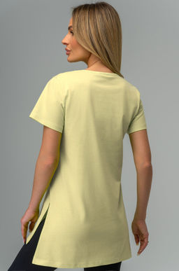 Женская удлиненная футболка с разрезами Happyfox