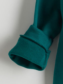 Bisiklet Yaka Bask?l? Erkek ?ocuk Kal?n Sweatshirt