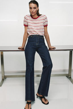 TOP PUNTO RAYAS MANGA CORTA / Multicolor