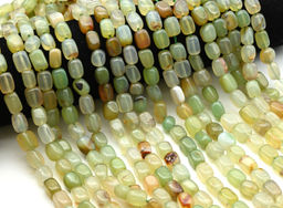 Бусины из агата тонированного прямоугольник 8*11мм цв.оливковый, 36см, 32 бусины Радуга камня