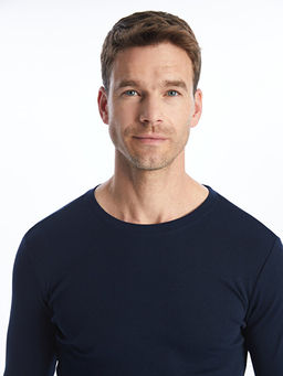 Bisiklet Yaka Uzun Kollu Erkek Ti??rt