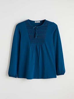 Ba?lamal? Yaka Nak??l? Bluz