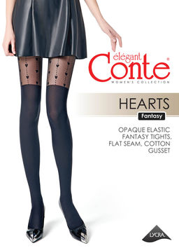 Колготки фантазийные CONTE HEARTS Колготки с имитацией гольфинов nero - Conte elegant фото 5