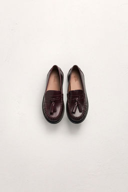 LEATHER TASSEL LOAFERS LIMITED EDITION - Zara фото 19