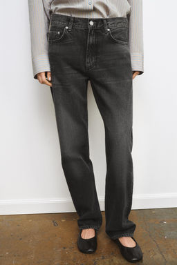 ZW COLLECTION MID-WAIST STRAIGHT JEANS - Zara фото 10