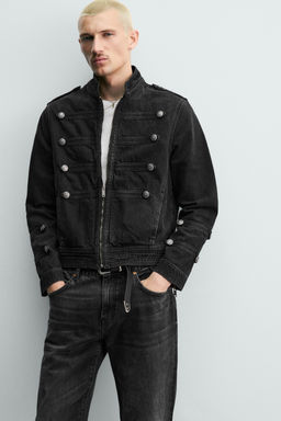 CHAQUETA DENIM ALAMARES BOTONES / Carb?n - Zara фото 8