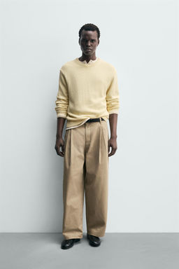 PANTAL?N CHINO WIDE FIT / Tostado